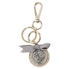 Christian Dior Silver Tone Metal Key Ring Charm
