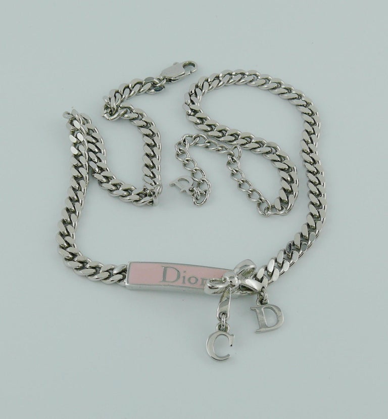 Dior pendant tag necklace clearance