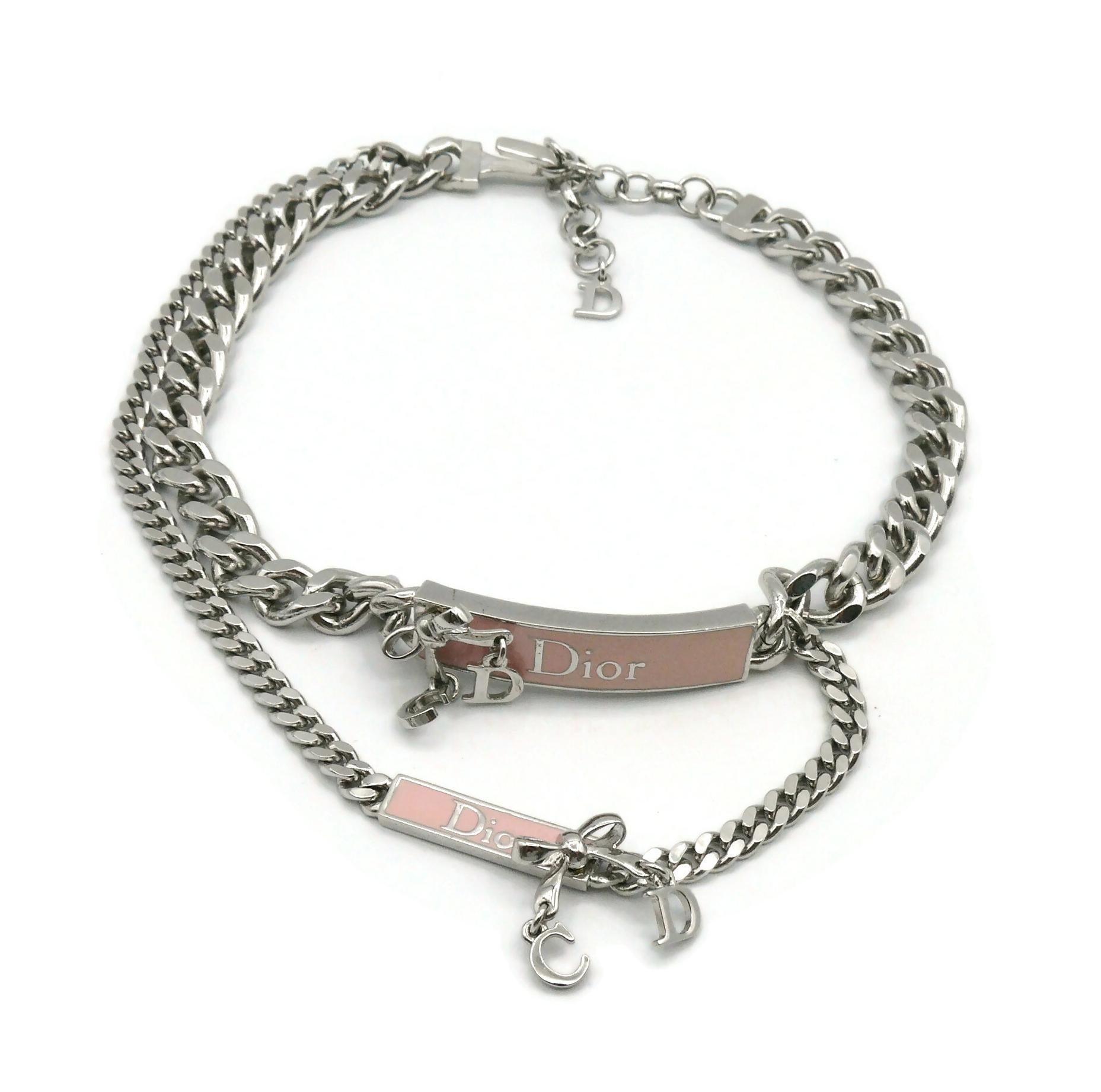 dior necklace pink bow