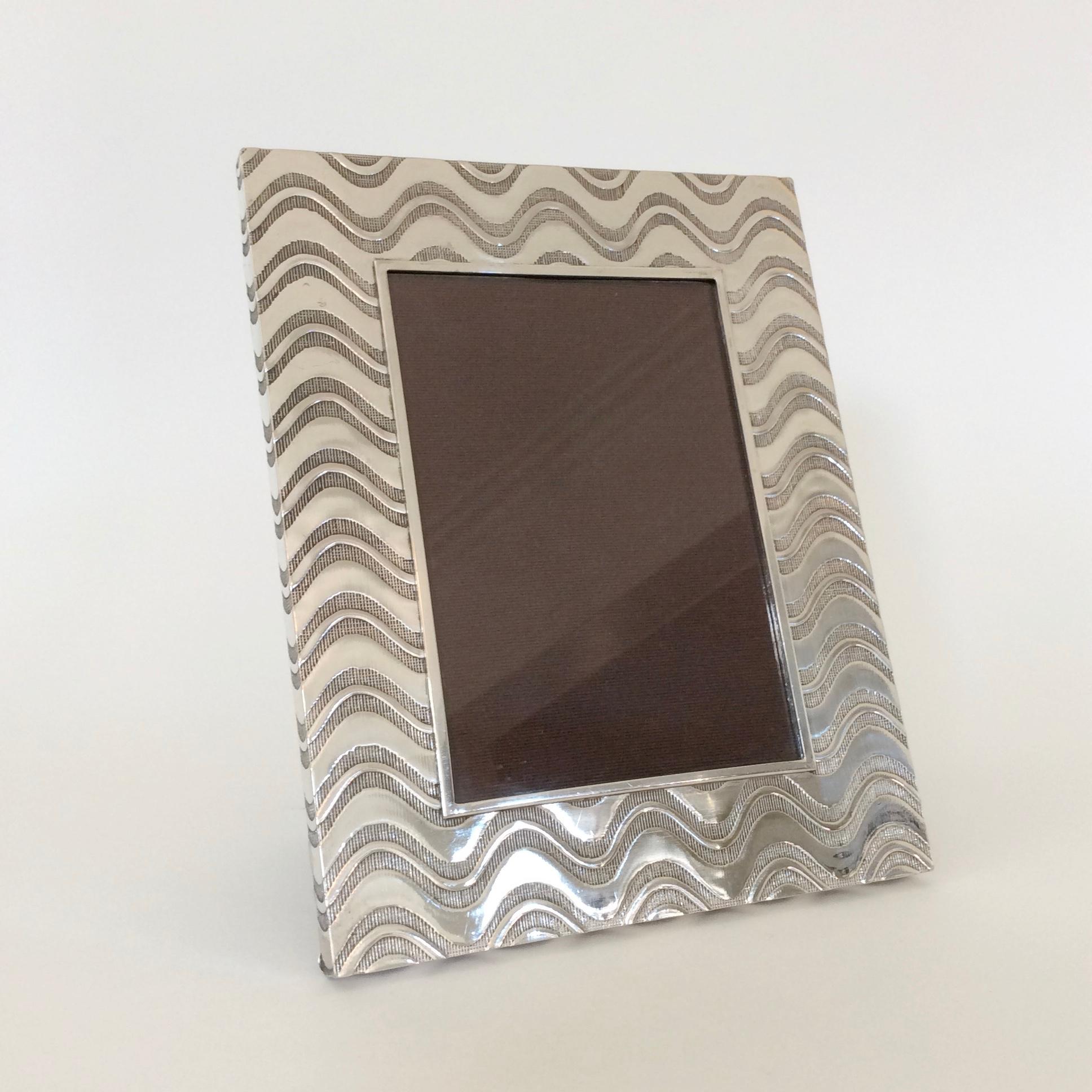 Christian Dior Silvered Metal Picture Frame, circa 1970, France (Moderne der Mitte des Jahrhunderts)