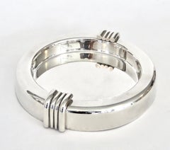 Christian Dior Silverplate Bowl or Vide Poche France Signed Christian Dior