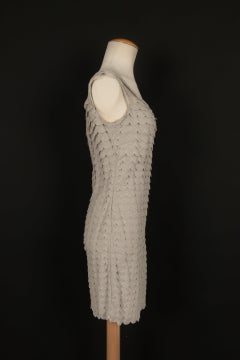 Christian Dior Silvery Lurex Yarn Sleeveless Short Dress