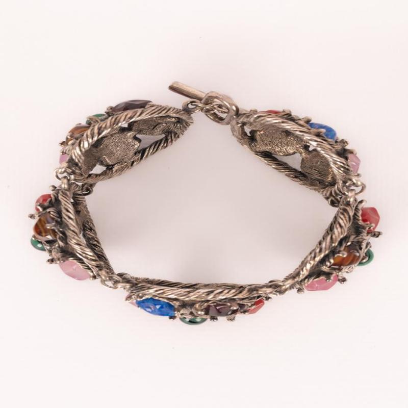 Christian Dior Silvery Metal Bracelet, 1990 For Sale 6