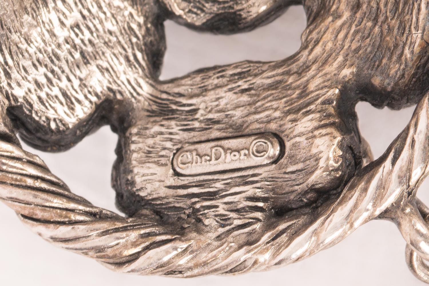 Christian Dior Silvery Metal Bracelet, 1990 For Sale 7