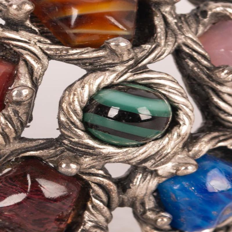 Christian Dior Silvery Metal Bracelet, 1990 For Sale 2