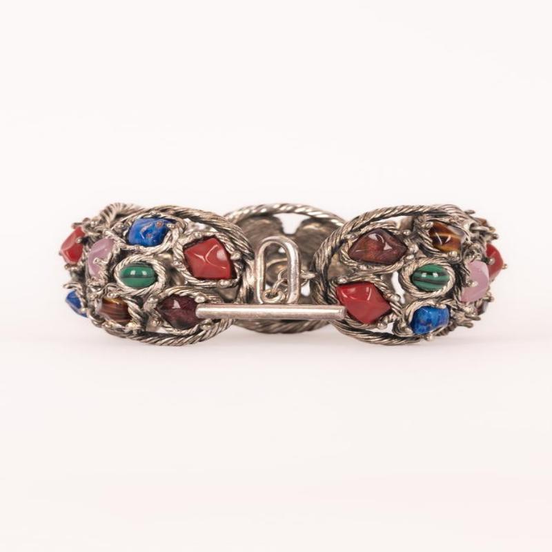 Christian Dior Silvery Metal Bracelet, 1990 For Sale 4