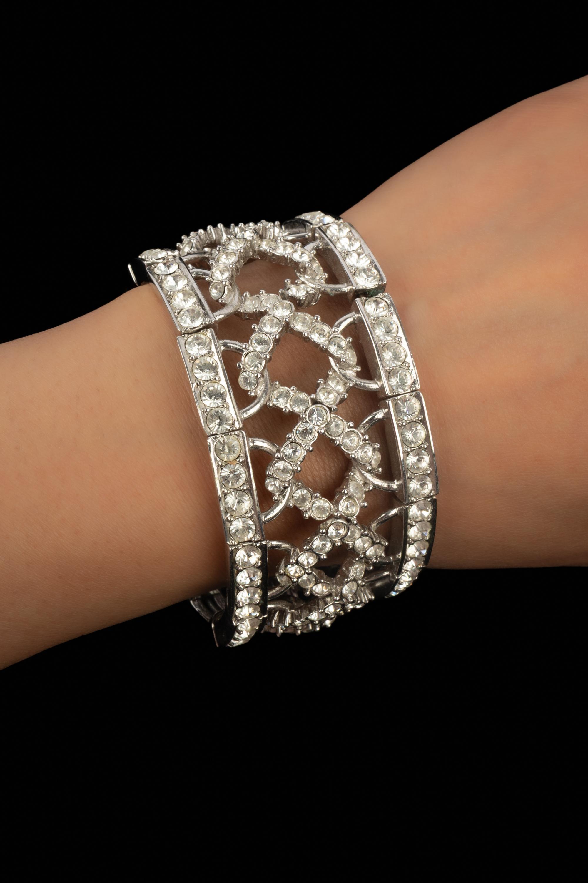 Bracciale in metallo argentato Christian Dior In condizioni ottime in vendita a SAINT-OUEN-SUR-SEINE, FR