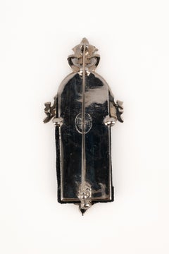 Christian Dior Silvery Metal Brooch, 2000