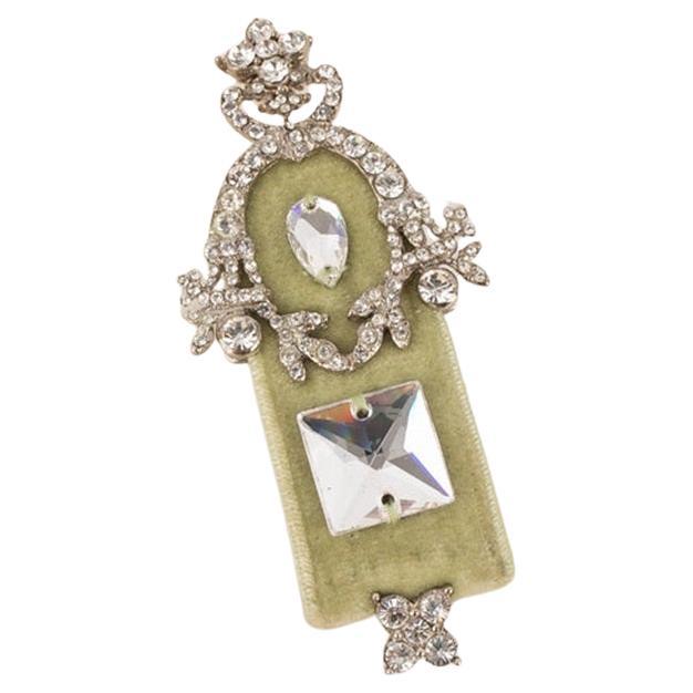 Christian Dior Silberne Metallbrosche, 2000 im Angebot