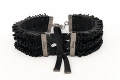 Christian Dior Silvery Metal Choker Necklace