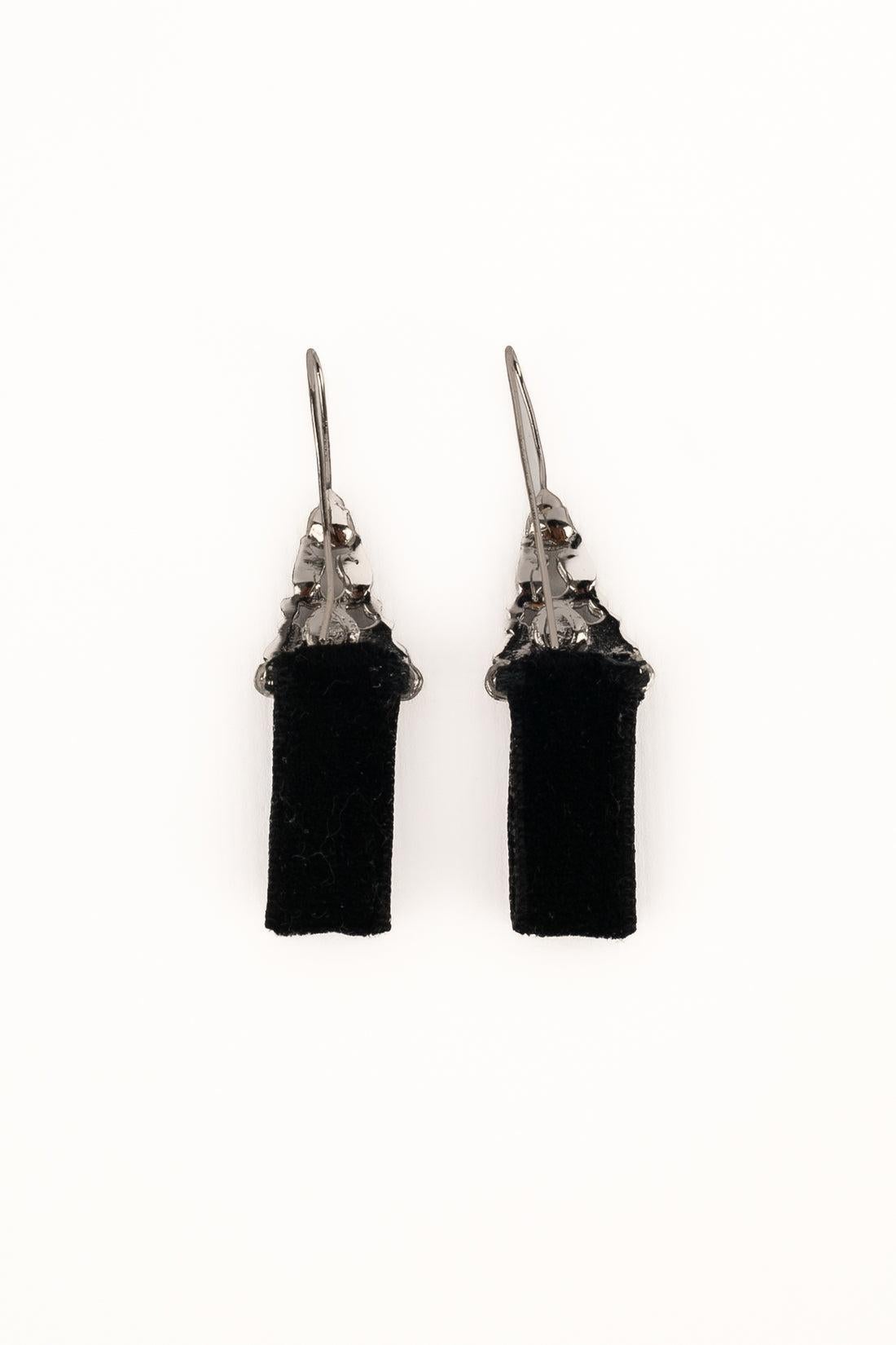 Christian Dior Silvery Metal Earrings, 2000 In Excellent Condition For Sale In SAINT-OUEN-SUR-SEINE, FR