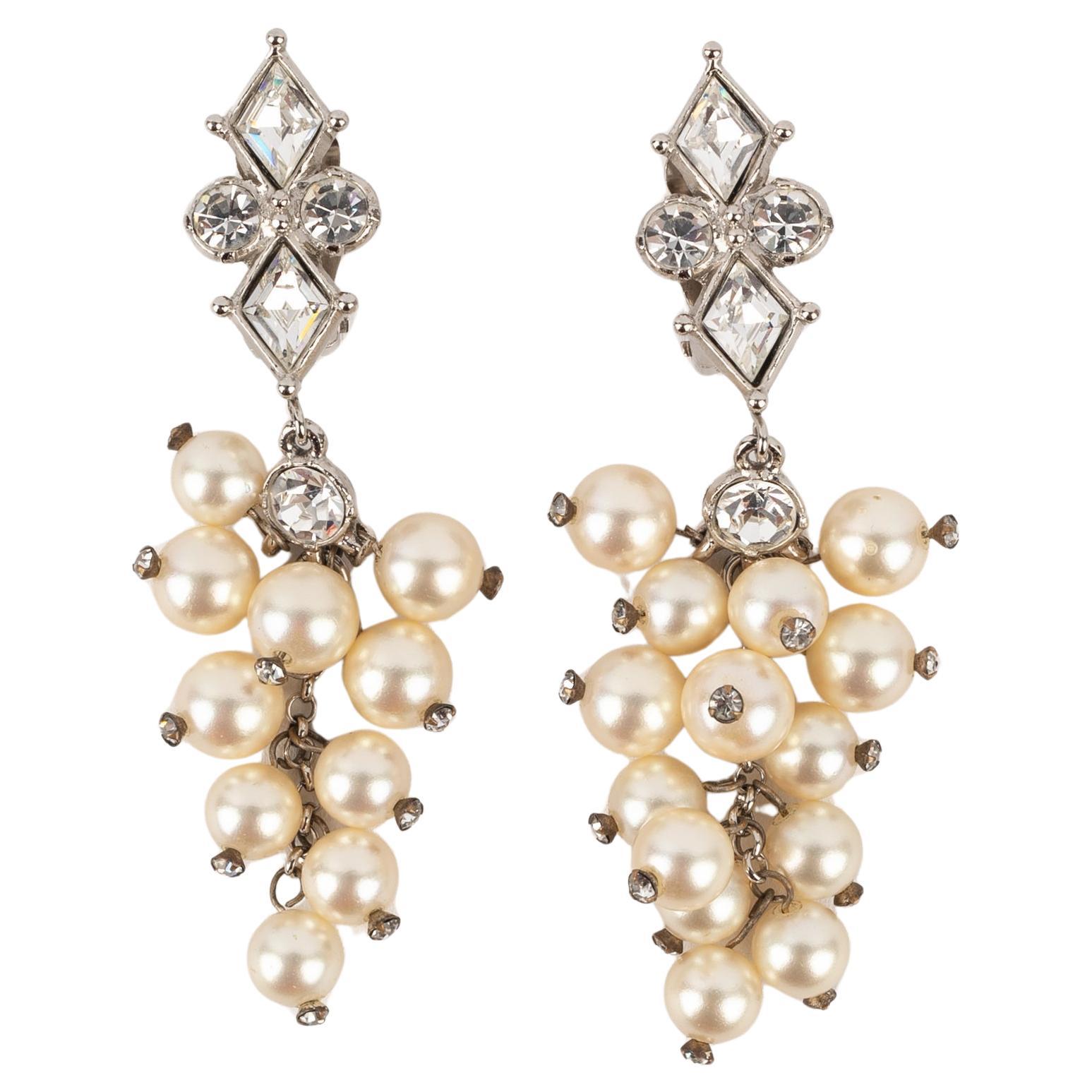 Christian Dior Silvery Metal Earrings