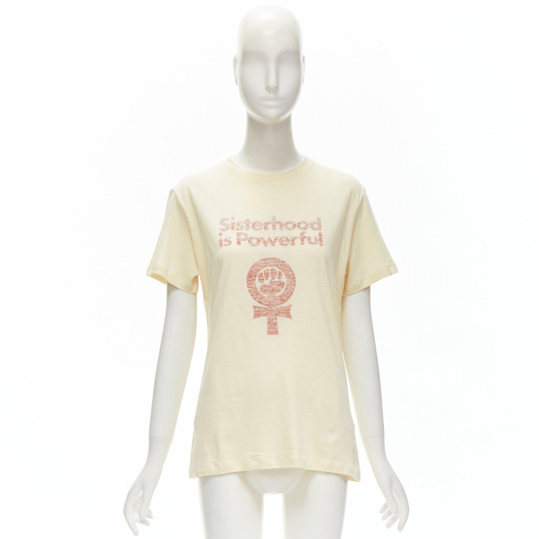 CHRISTIAN DIOR Sisterhood is Powerful Robin Morgan Feminism cotton tshirt S For Sale 4