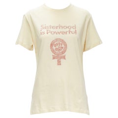 CHRISTIAN DIOR Sisterhood is Powerful Robin Morgan Feminism cotton tshirt S