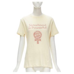 CHRISTIAN DIOR - T-shirt en coton « Sisterhood is Powerful » de Robin Morgan, style féminisme, taille S