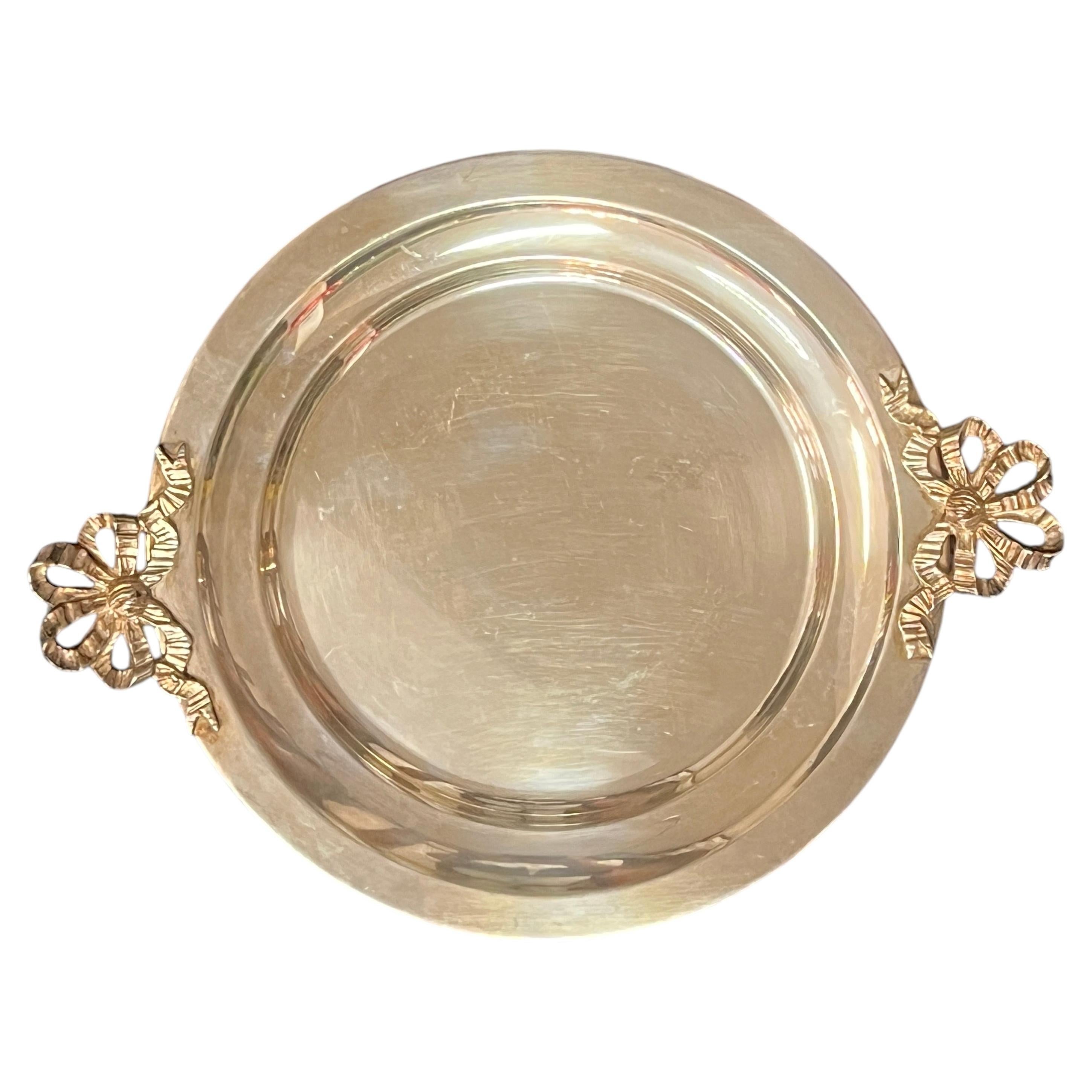 Christian Dior – Tablett mit versilbertem Band im Angebot