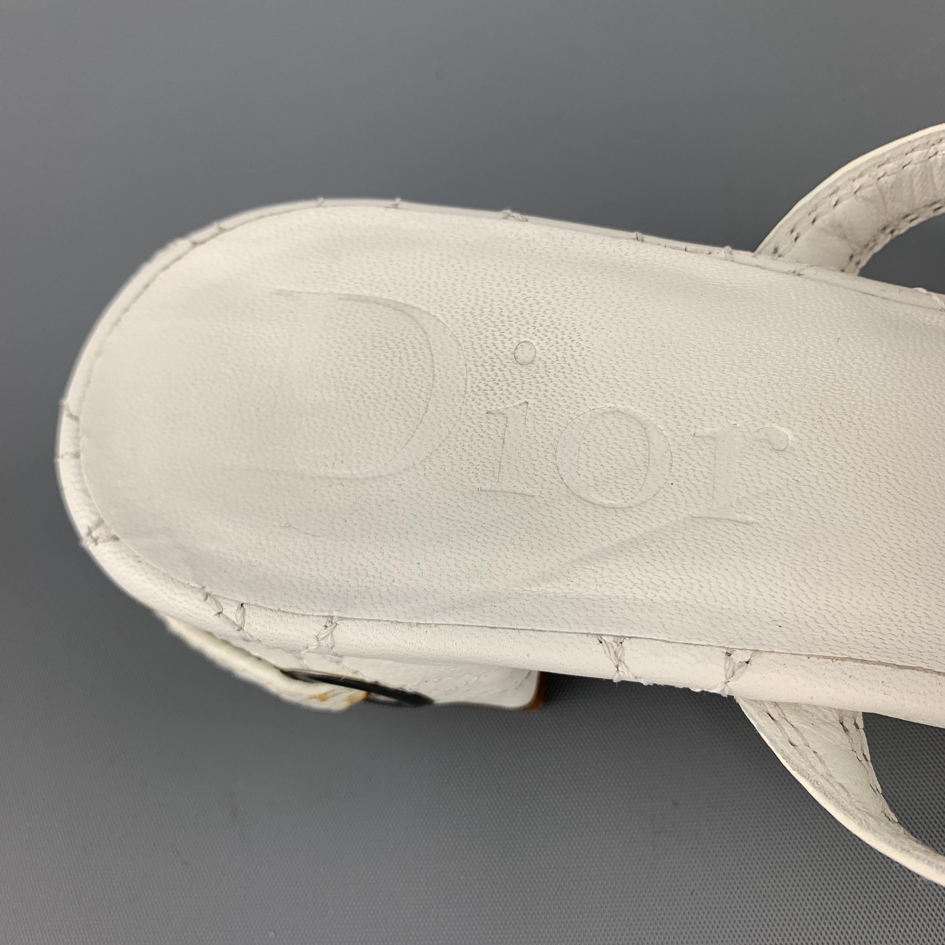 white dior sandals