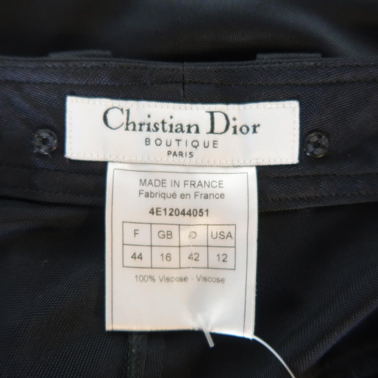 CHRISTIAN DIOR Size 12 Black Sheer Bondage Strap Cargo Pants For Sale ...