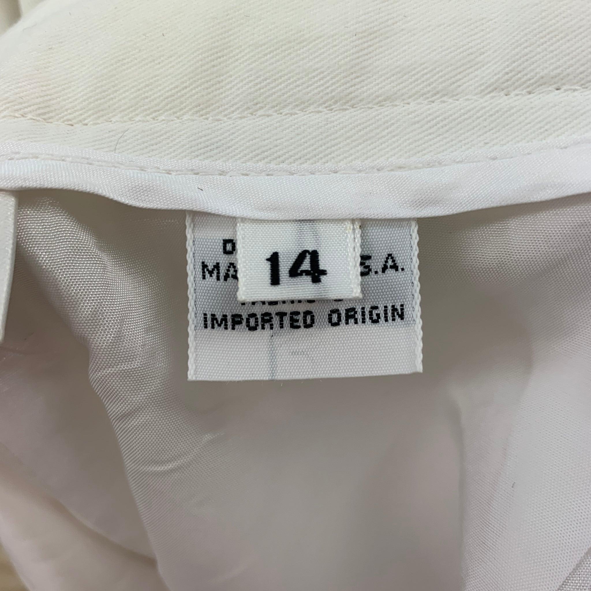 CHRISTIAN DIOR - Pantalon blanc plissé à taille haute et à jambes larges, taille 31 Pour femmes en vente