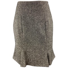 CHRISTIAN DIOR Size 4 Black
White Tweed Ruffle Flair Pencil Skirt CHRISTIAN DIOR Size 4 Black
White Tweed Ruffle Flair Pencil Skirt