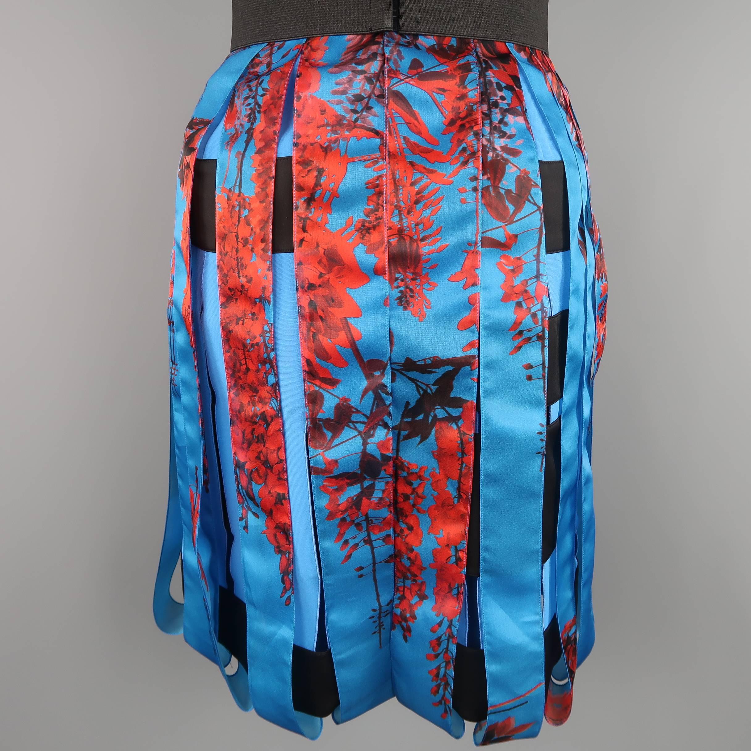 Christian Dior Dress - Spring 2014 Runway - Blue, Red, Floral, Silk, Cocktail 3