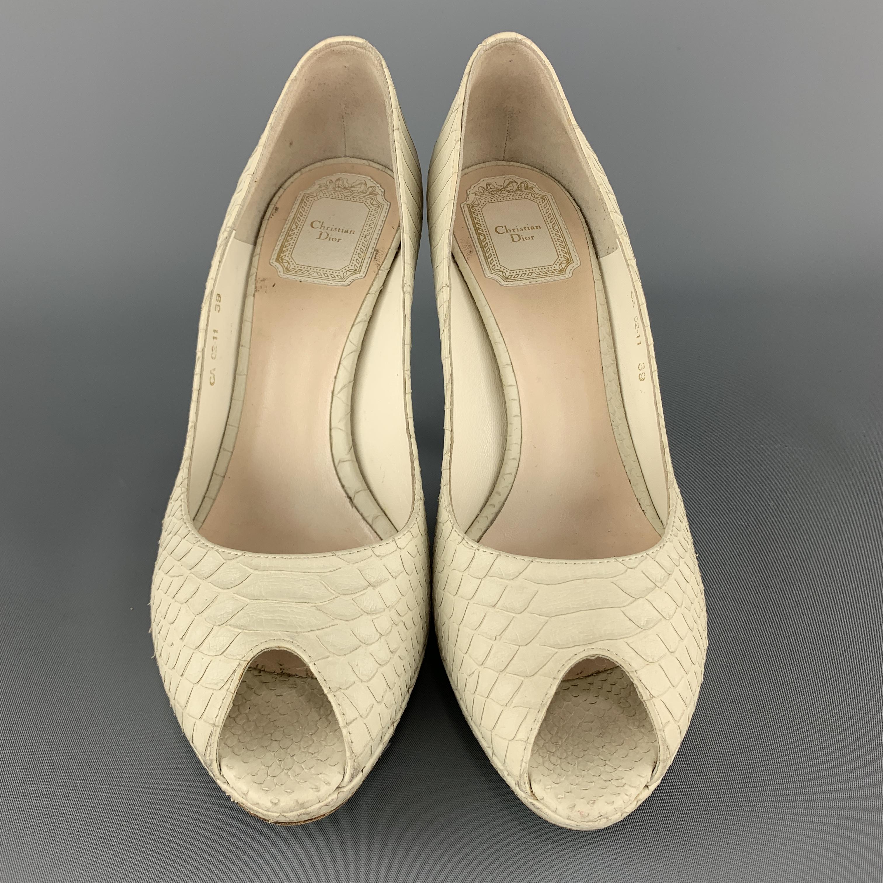 cream platform pumps