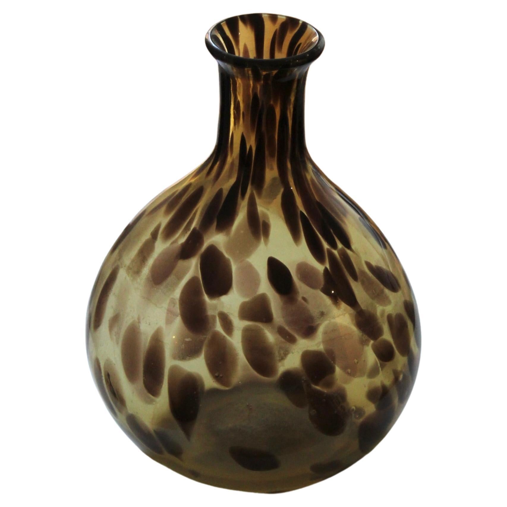 Christian Dior, Sizeable Vase, Blown Yellow Murano Glass, Italy, c. 1960s For Sale