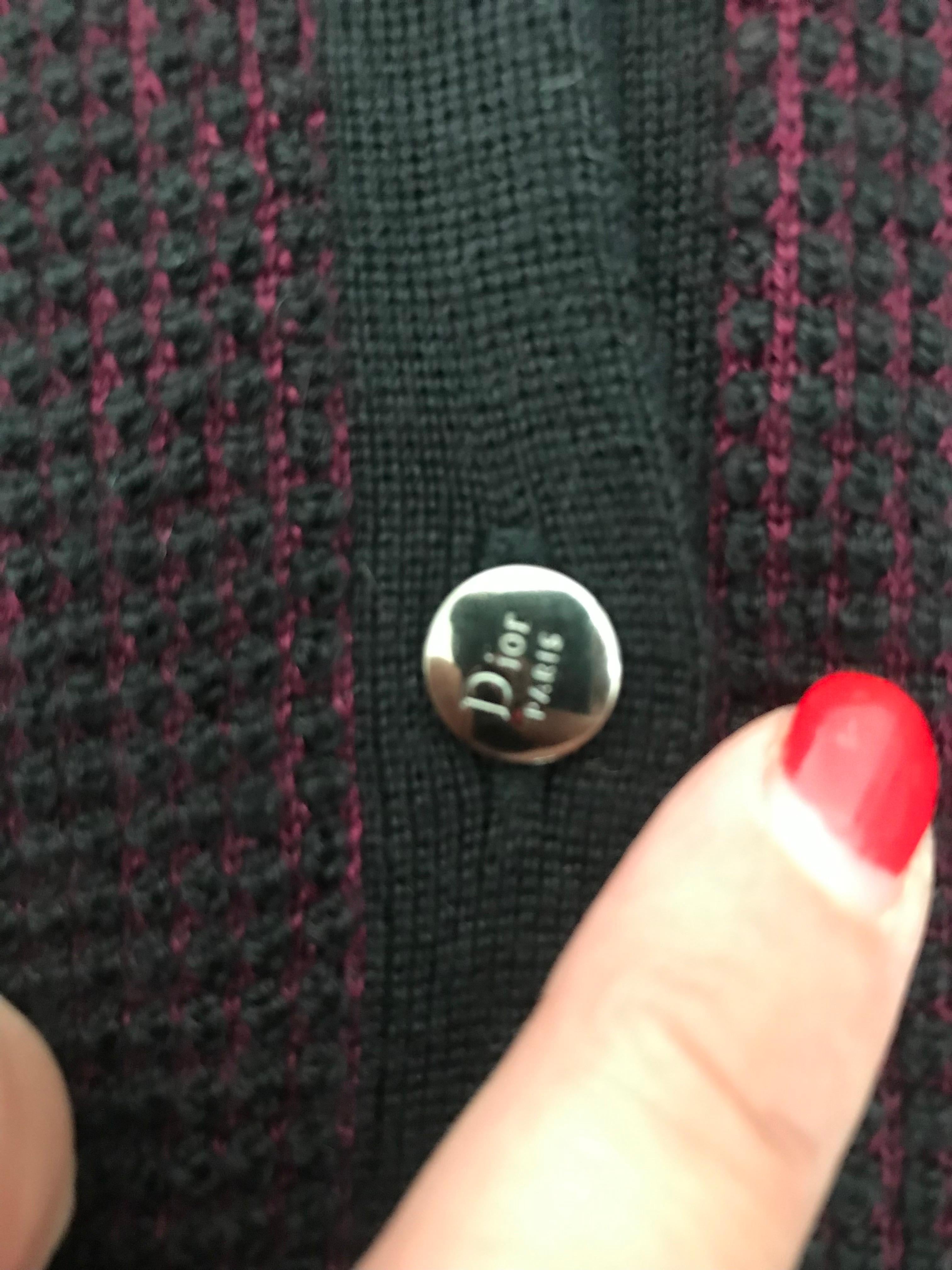 CHRISTIAN DIOR Gilet sans manches en cachemire. en vente 1