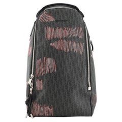 Christian Dior Sling Backpack Stitched Darklight Coated Canvas