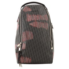 Christian Dior Sling Backpack Stitched Darklight Coated Canvas