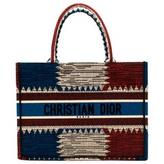 Christian Dior Small Canvas Book Tote In Multicolour