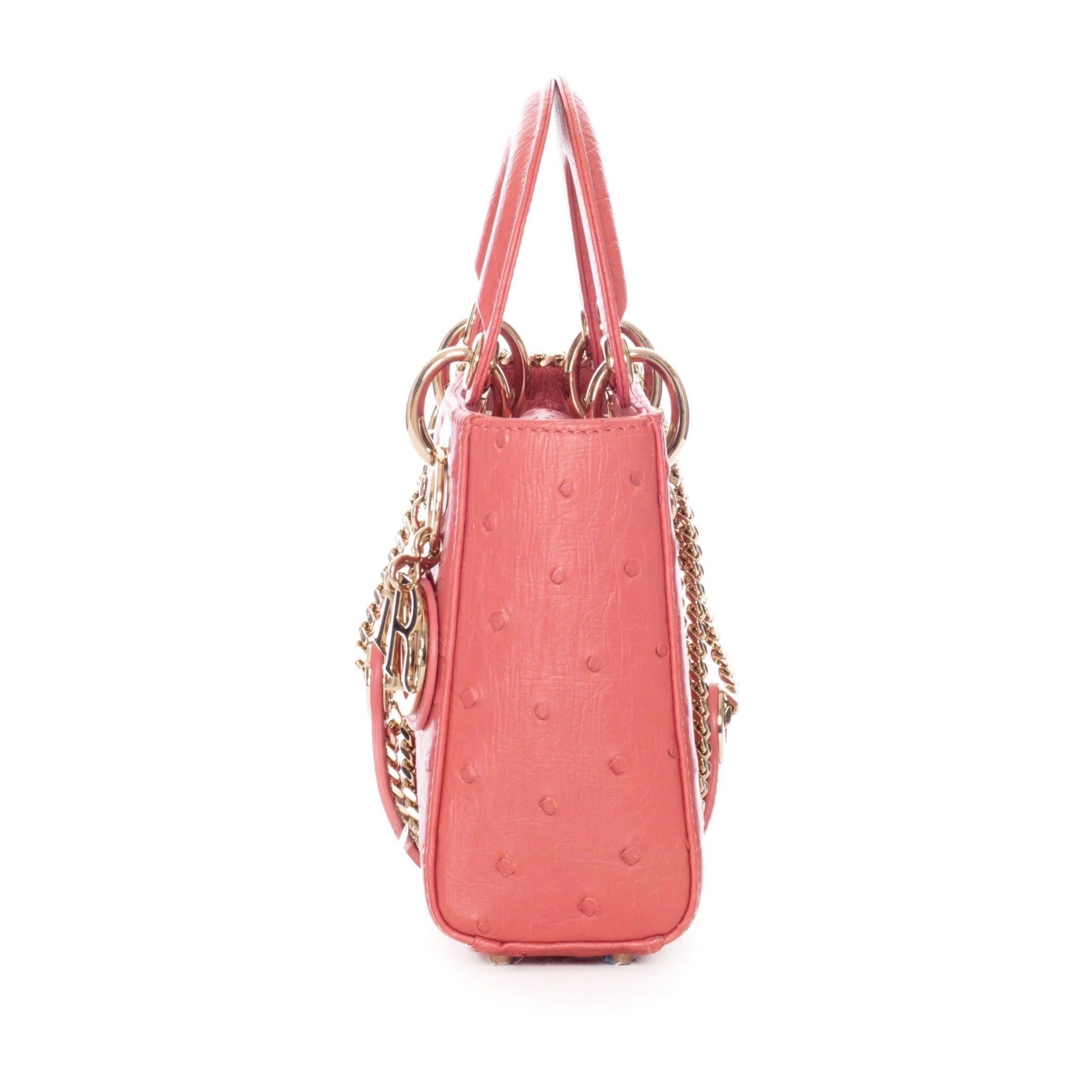 Christian Dior Small Ostrich Lady Dior Bag (2022) 1