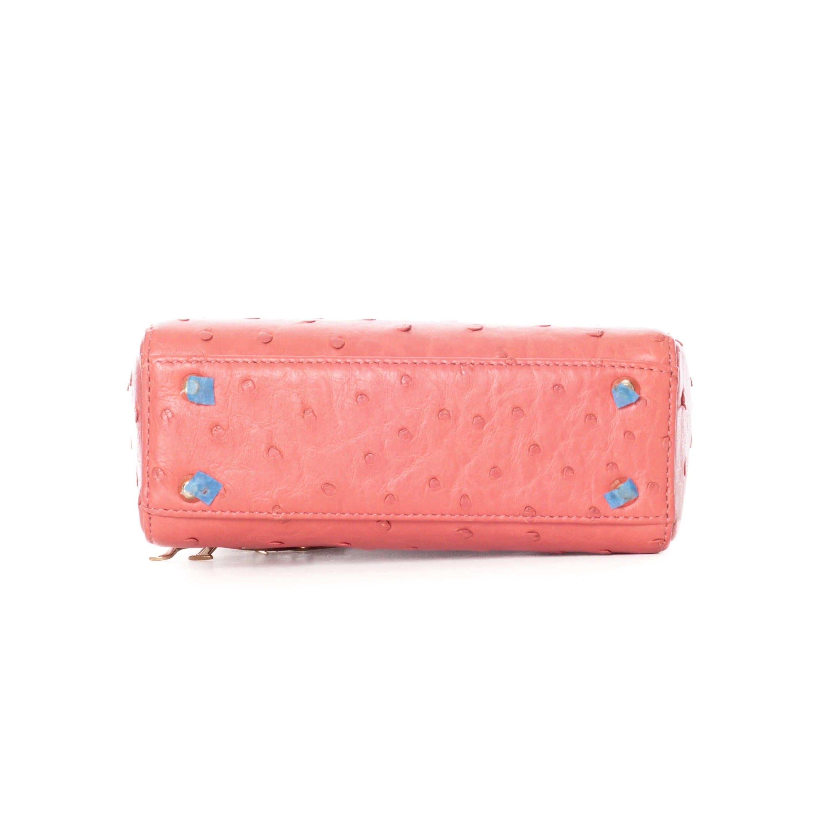Christian Dior Small Ostrich Lady Dior Bag (2022) 2