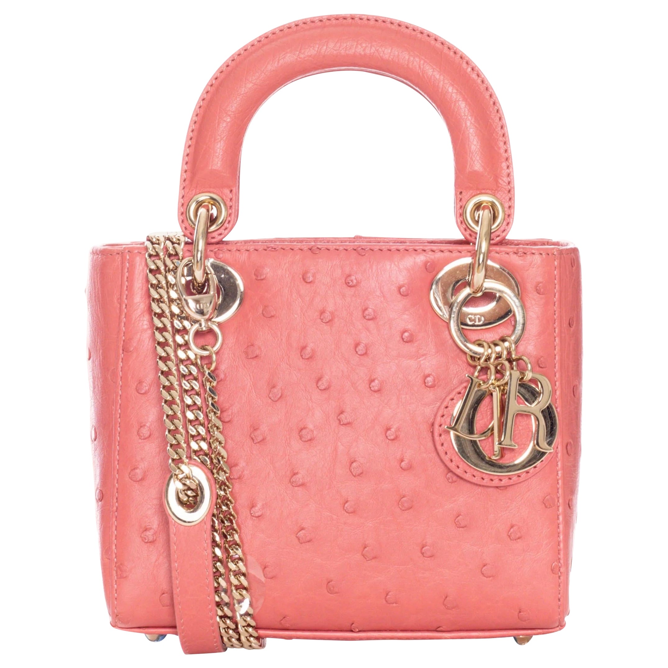Christian Dior Small Ostrich Lady Dior Bag (2022)