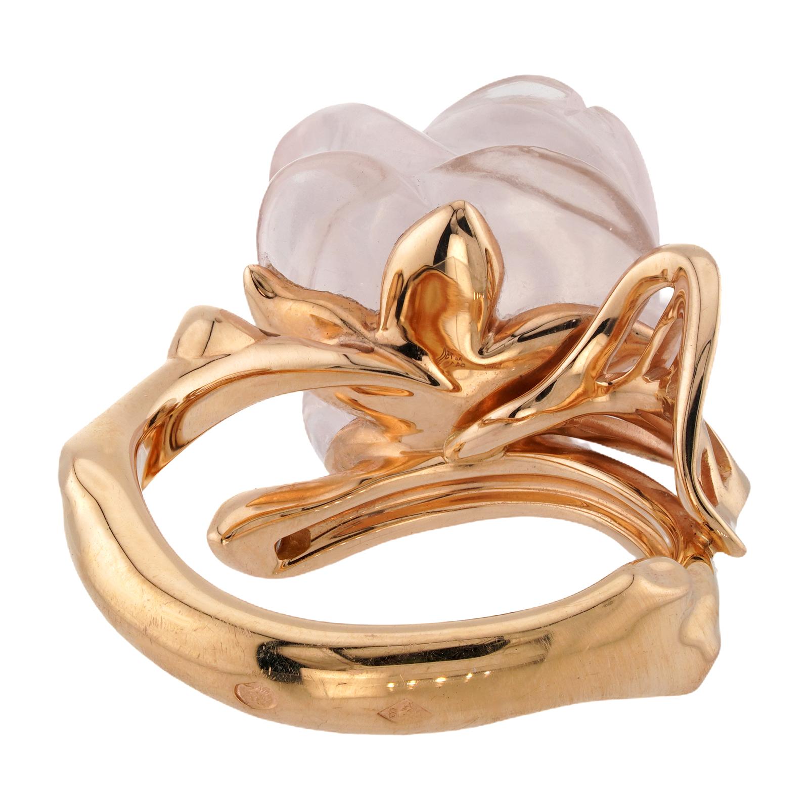 Christian Dior Anello Pre-Catelan Small Rose con diamante e quarzo rosa chiaro in vendita 3