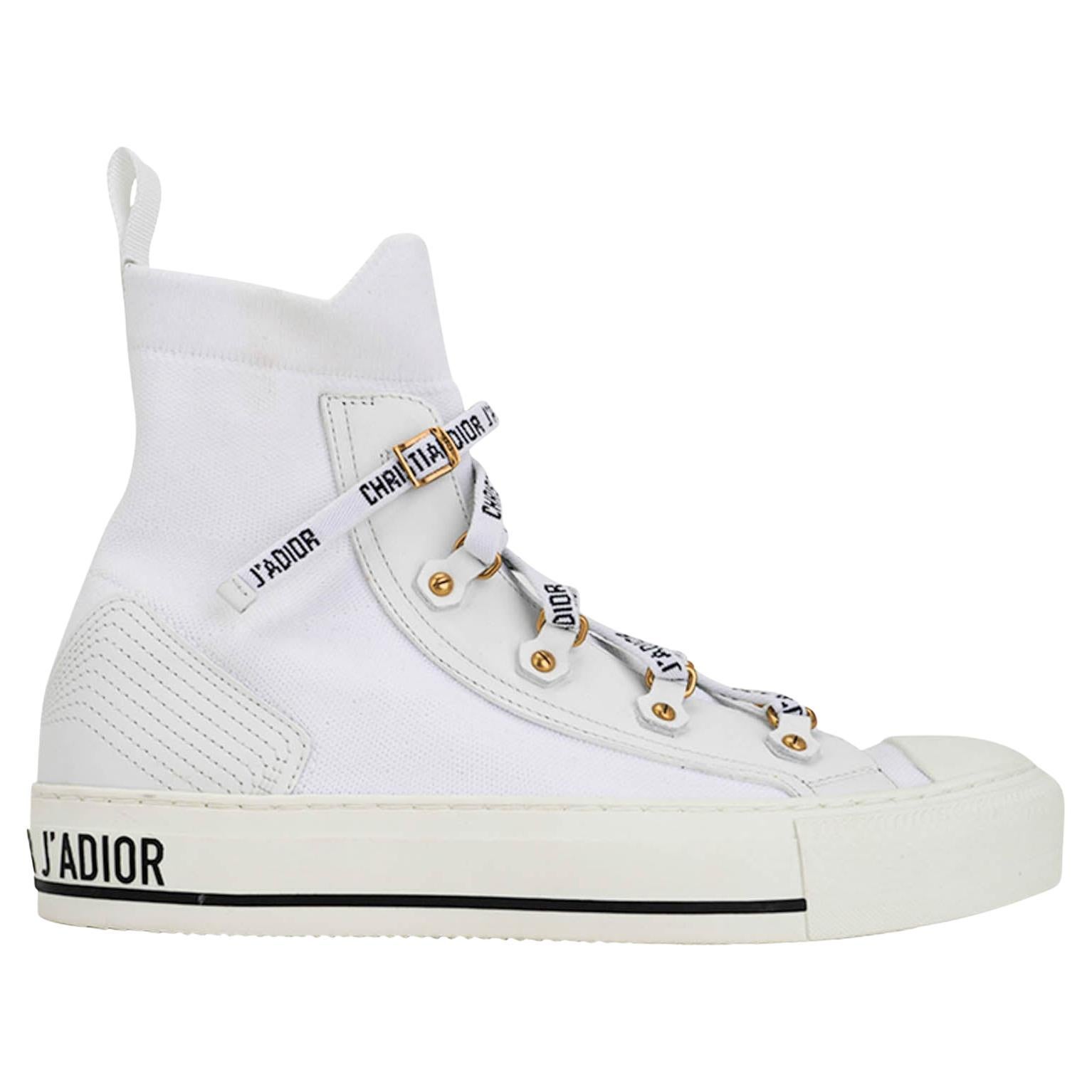 Christian Dior Sneaker Walk'n Dior Technical Knit High Top Platform White 37.5