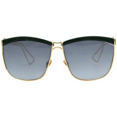 Christian Dior So Electric Gold & Green Square Sunglasses 