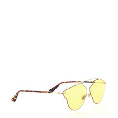 Christian Dior So Real Pop Aviator Sunglasses Tortoise Acetate and Metal Brown
