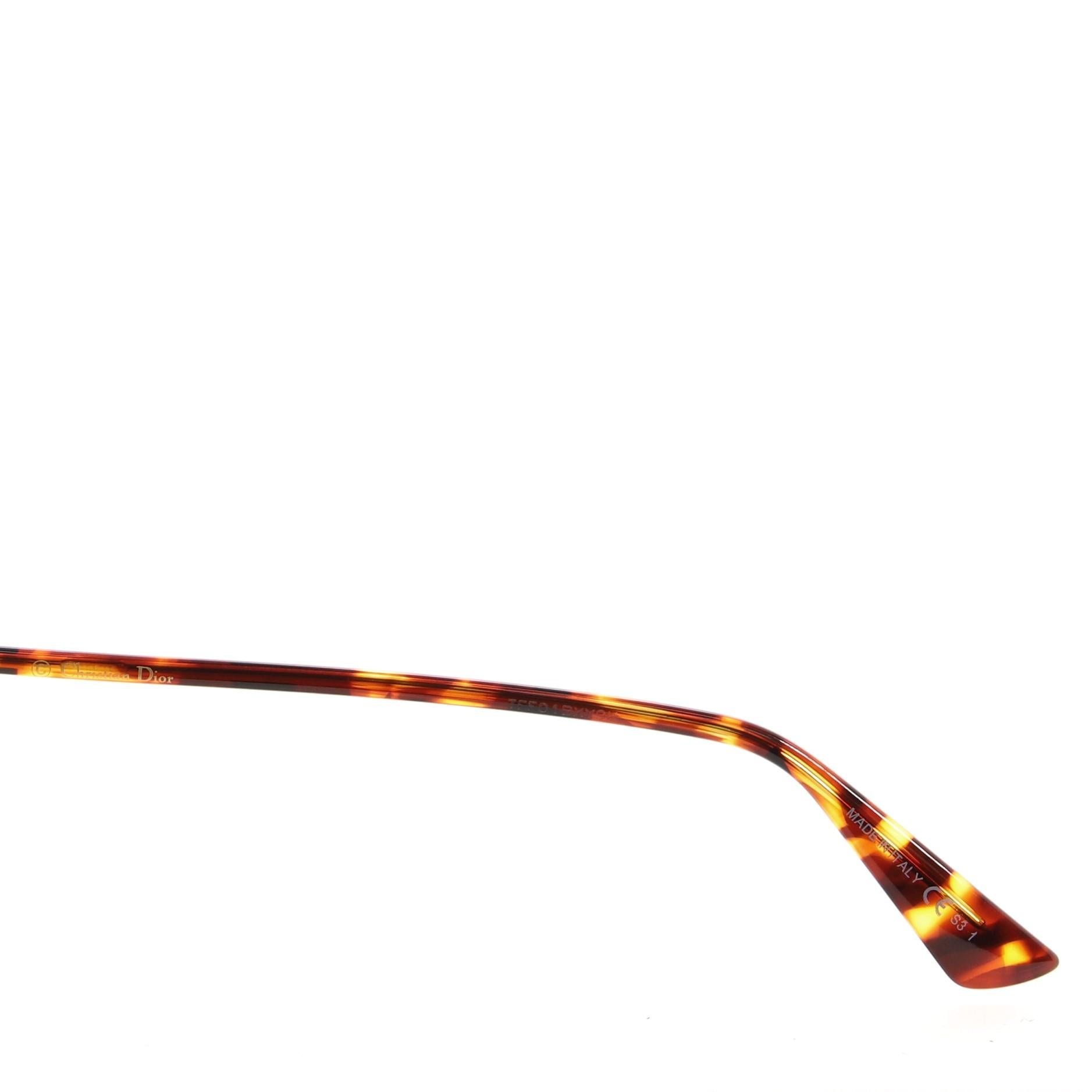 Christian Dior So Real Pop Aviator Sunglasses Tortoise Acetate and Metal Brown 1