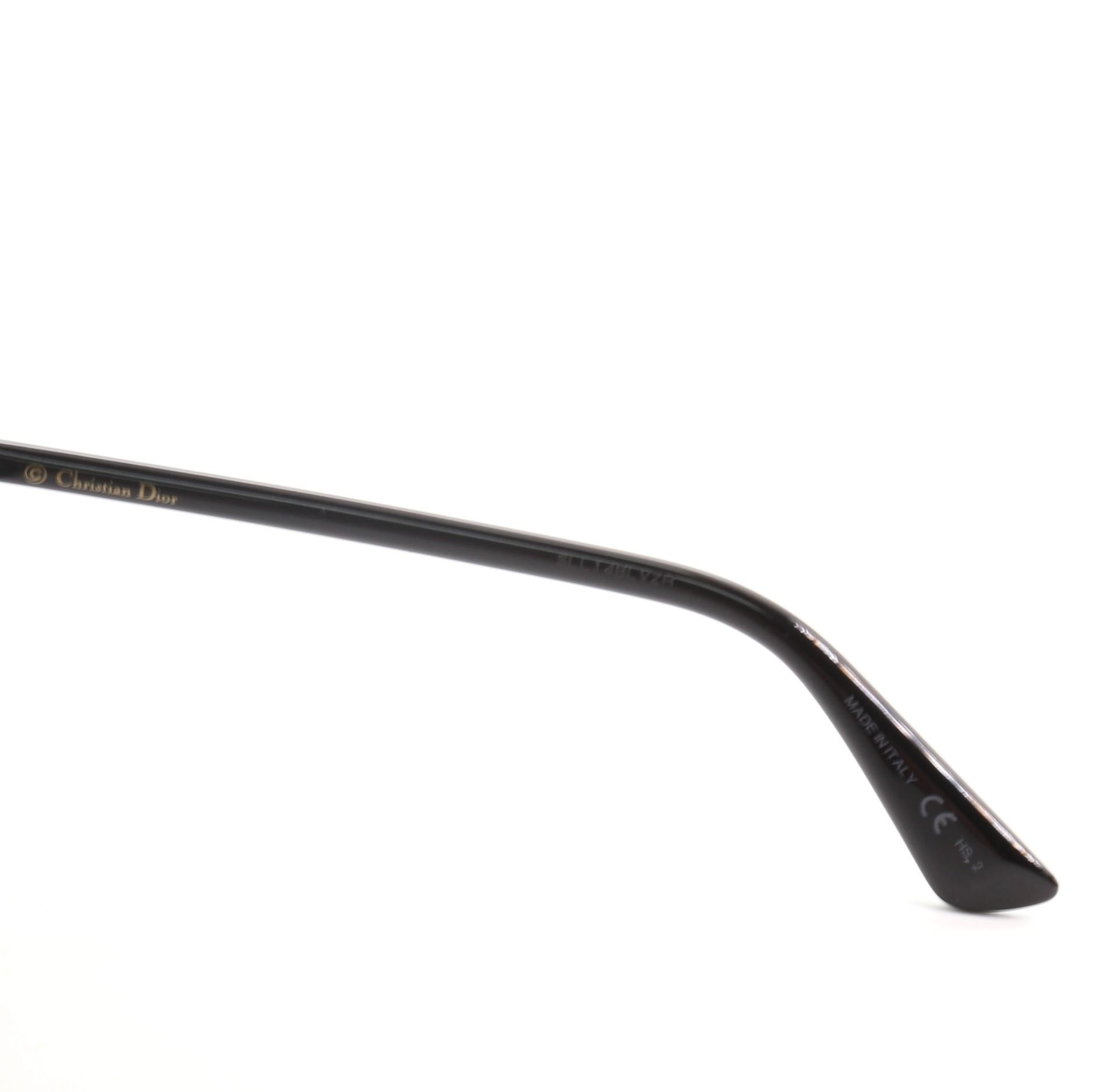 Gray Christian Dior So Real S Aviator Sunglasses Studded Acetate and Metal Gold