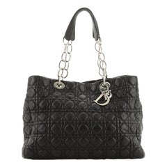 Christian Dior Soft Chain Tote Cannage Quilt Lammfell Groß