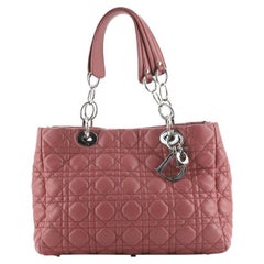 Christian Dior Soft Shopping Tote Cannage Quilt Lambskin Small