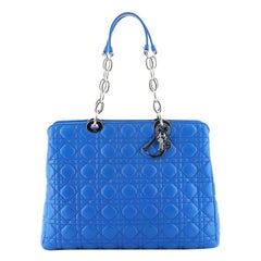 Christian Dior Soft Zipped Shopping Tote Cannage Quilt Lambskin Large