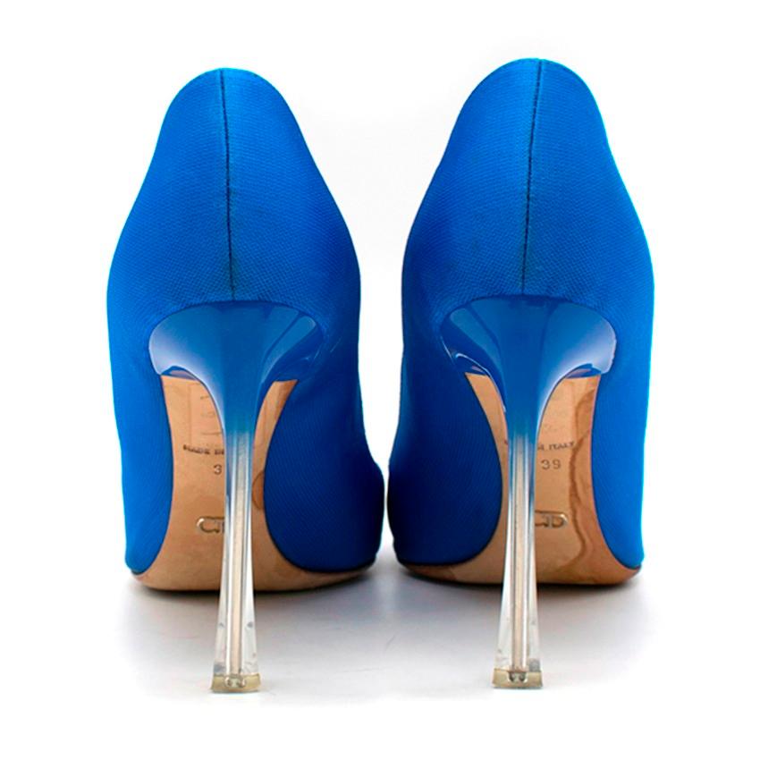 blue perspex heels