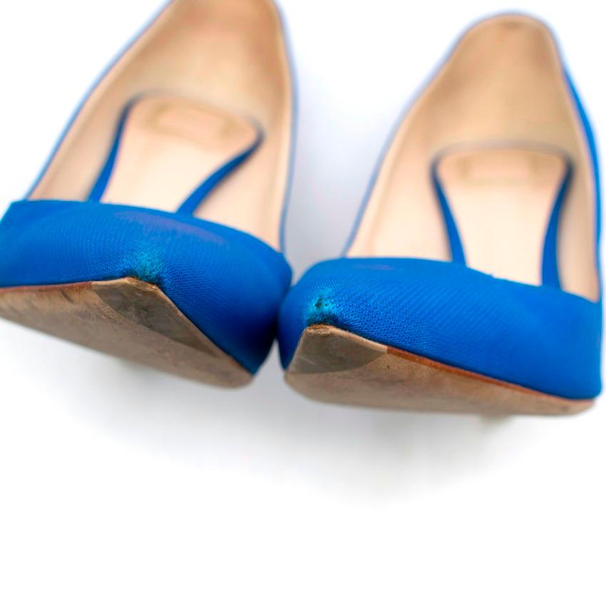 Women's Christian Dior Songe Perspex-Heel Blue Pumps US 8