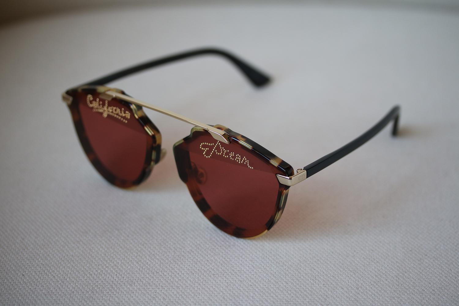 Pink Christian Dior SoReal California Edition Tortoiseshell Sunglasses 