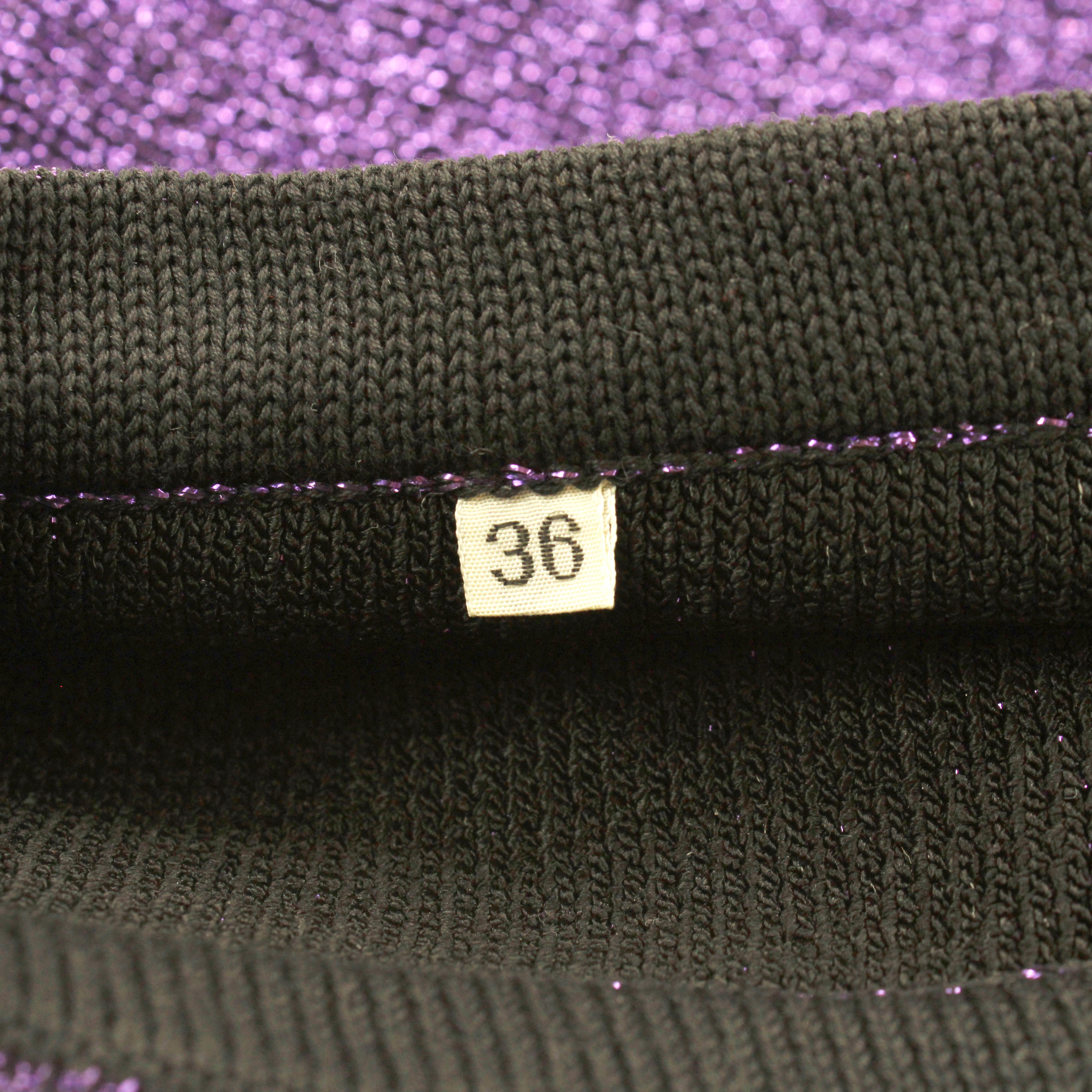 Christian Dior Vestido morado brillante / Tailleur (Top y Falda) en venta 2