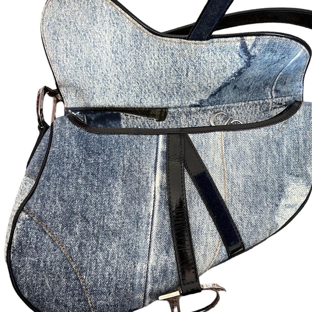 Christian Dior Speedway Denim Saddle Bag For Sale 1