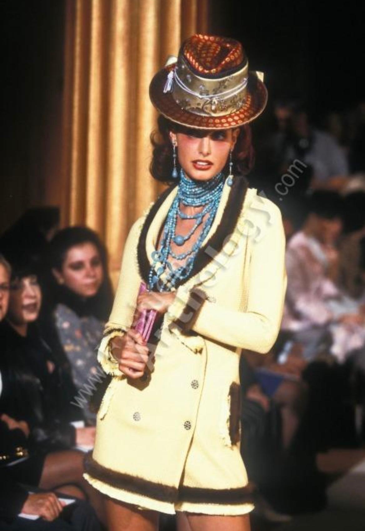 Beige Christian Dior Spring 1997 dress
