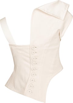 Christian Dior Spring 2000 Runway Deconstructed Asymmetrical Top